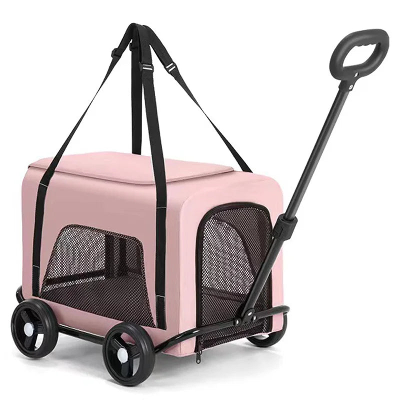 Small Pet Stroller Dogs, Cats, Teddy, Baby Strollers Lightweight and Foldable Pet Dog Cart for Outdoor Travel and Activities