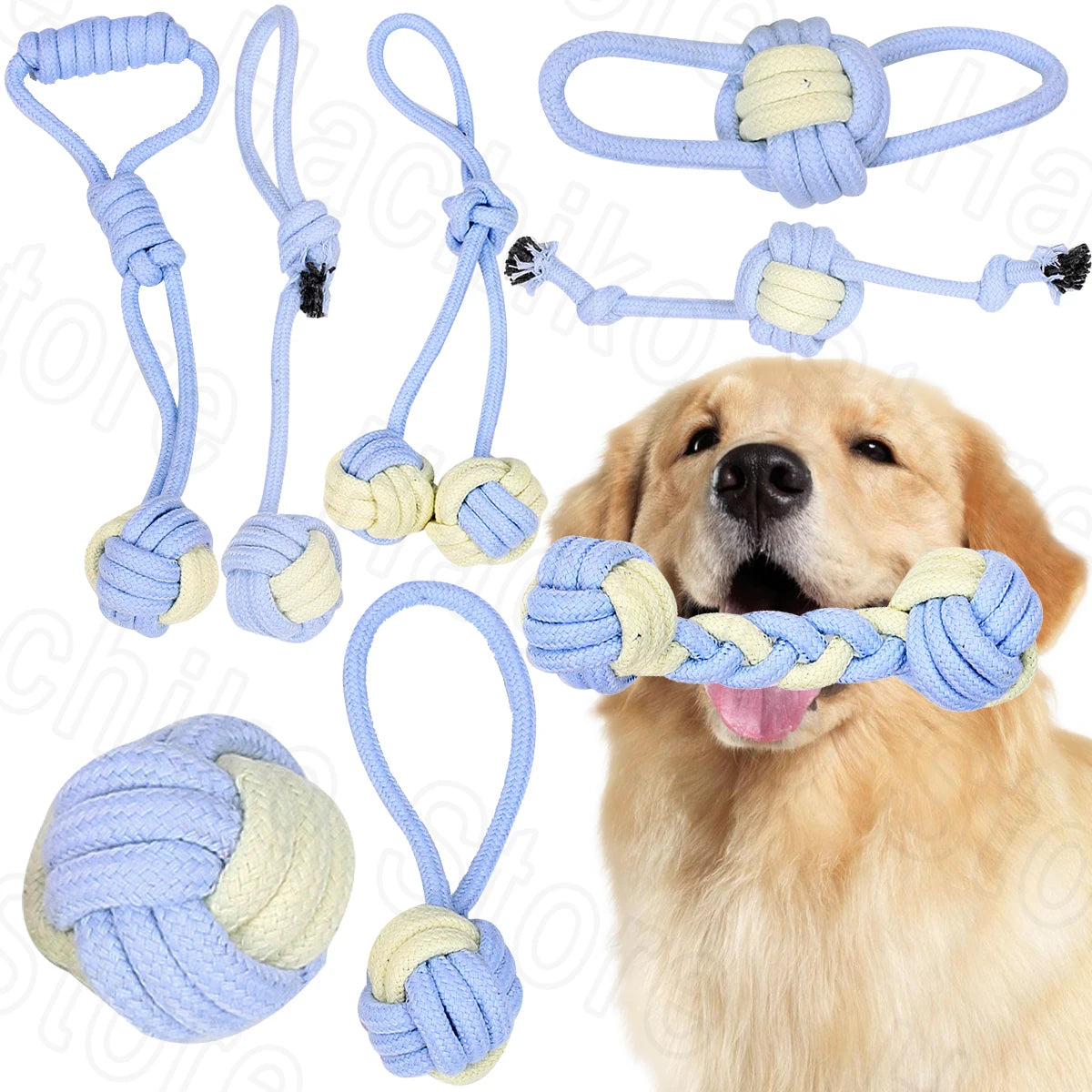 Interactive Dog Toys For Aggressive Chewers Cotton Rope Big Indestructible Dog Pet Toys For Large Small Dogs Interactive Durable