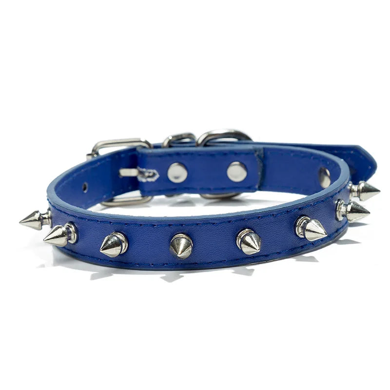 Leather Dog Cat Collar Spiked Studded Puppy Pet Necklace for Small Medium Large Dogs Cats Neck Strap Pet Products Accessories