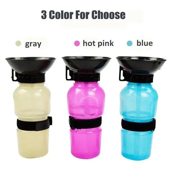 500ml Outdoor Portable Pet Dog Water Bottle Extrusion Large Dog Travel Water Cup Drinking Water Feeder Bowl for Dog Cat