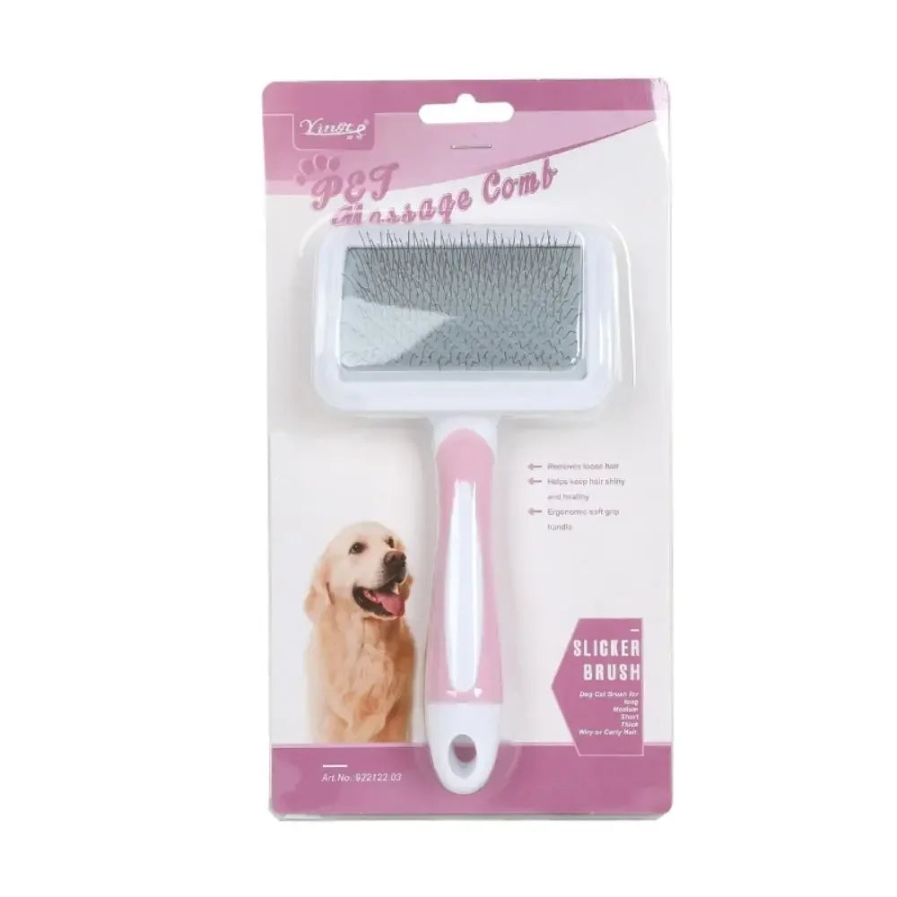 Pet Hair Shedding Comb Dog Cat Brush Grooming Long Hair Indoor Cats Brush Hair Remover Cleaning Beauty Slicker Pet Supplies