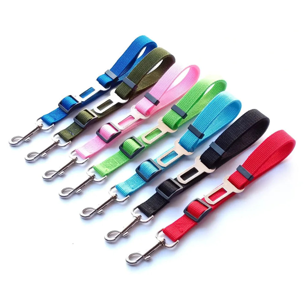 Pet Dog Car Seat Belt Retractable Buffer Elastic Reflective Safety Traction Rope Dog Leash Harness Dogs Dog Accessories Supplies