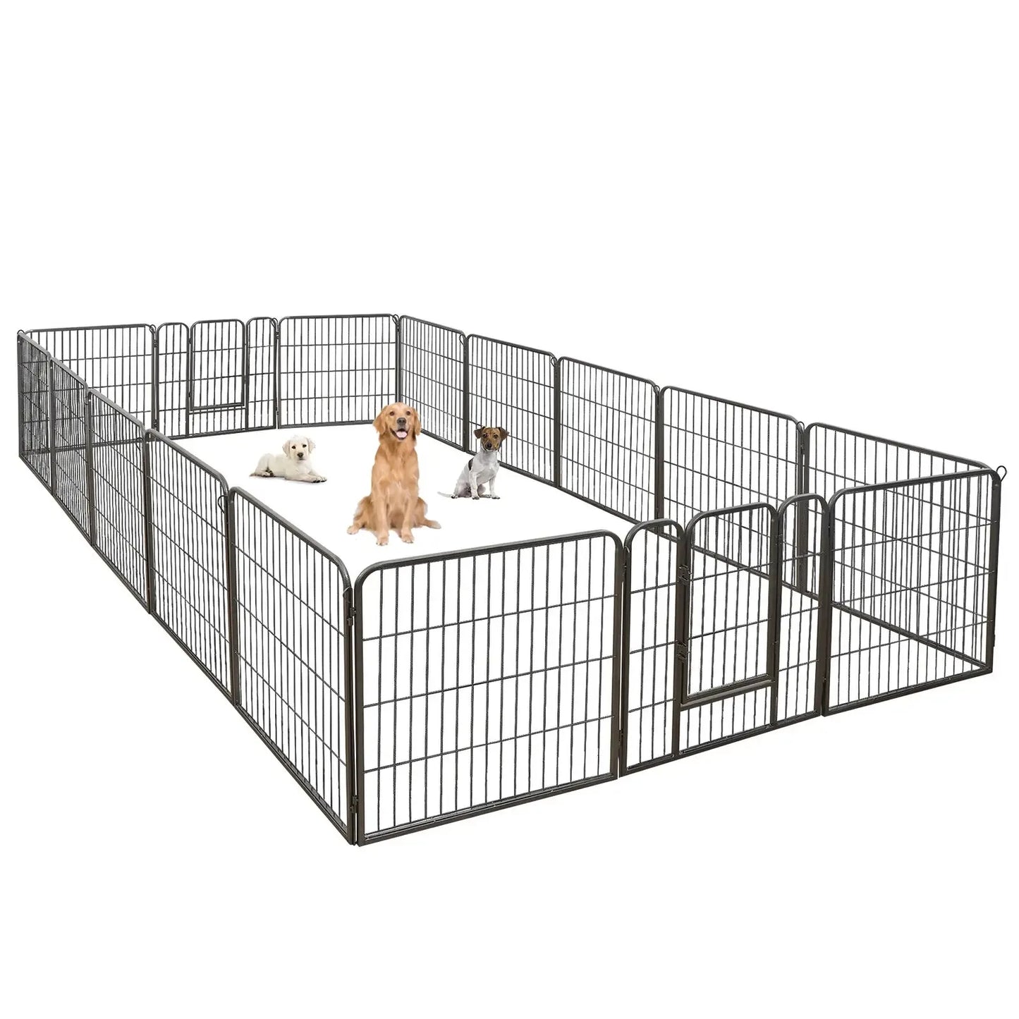 USDog Fence 8 Sides 40 Inch/16 Panel 24 Inch 32 Inch Pet Pen Small Dog Kennel Exercise Pen -