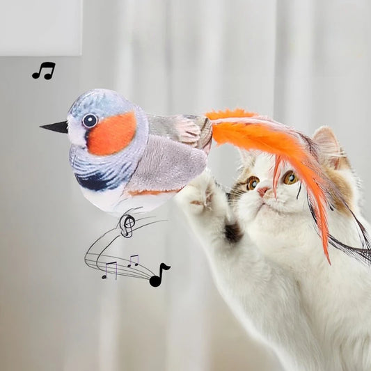 New Cat Toy Teasing Cat Stick Cross-border Explosive Electric Simulation Called Bird Plush Catnip Cat Supplies