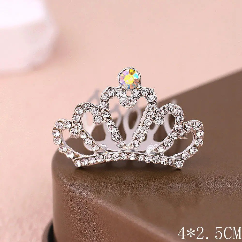 1/5pcs Bling High-grade Pet Hair Clip Crown Diamonds Hair Ornament Teddy Dog Cat Cute Pet Hairpin Puppy Hair Grooming Accesorios