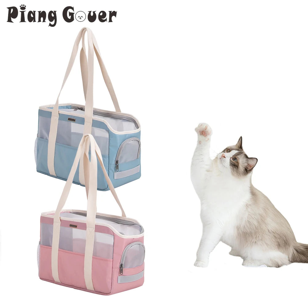 Fashion Cat Outdoor Hand-carrying Small Dog Bag Breathable Pet Carrier Handbag Puppy Kitten Travel Shoulder Bags