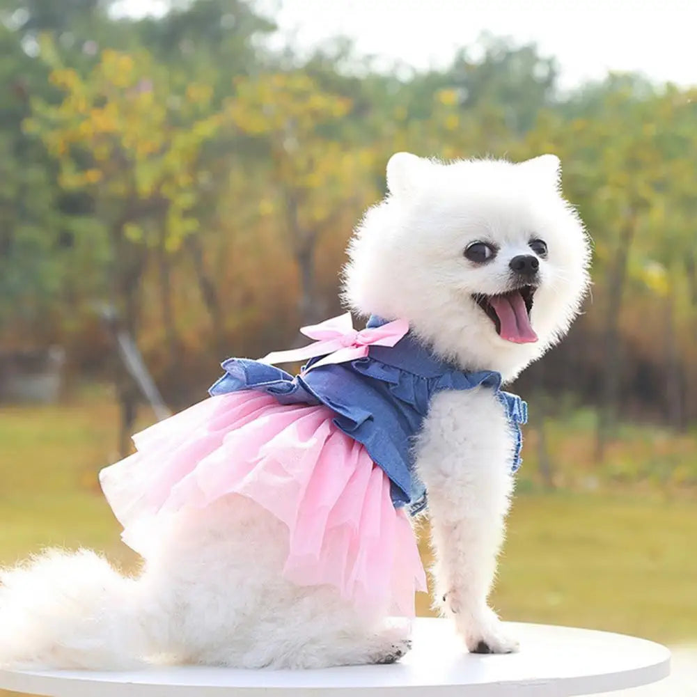 Cozy Pet Dress Cute Dog Skirt High Elasticity Fashion Pet Vest Puppy Sleeveless Clothes