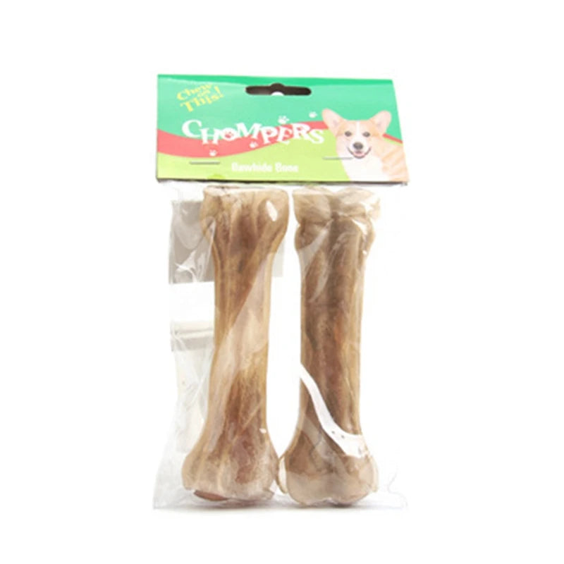 New Dog Bones Chews Toys Supplies Leather Cowhide Bone Molar Teeth Clean Stick Food Treats Dogs Bones for Puppy Accessories