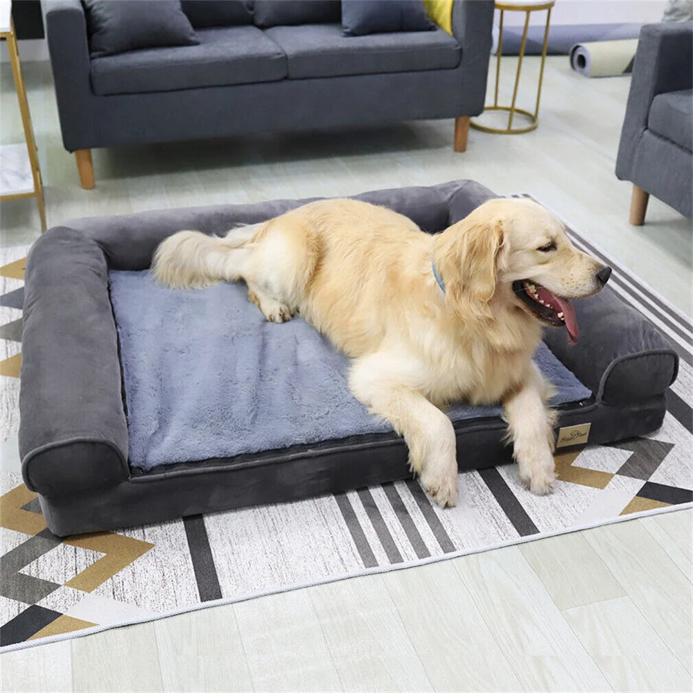 XXXL Large Calming Dog Bed Orthopedic Memory Foam Sofa Couch Waterproof Removable Cover Plush Mat for Small Medium Large Dogs