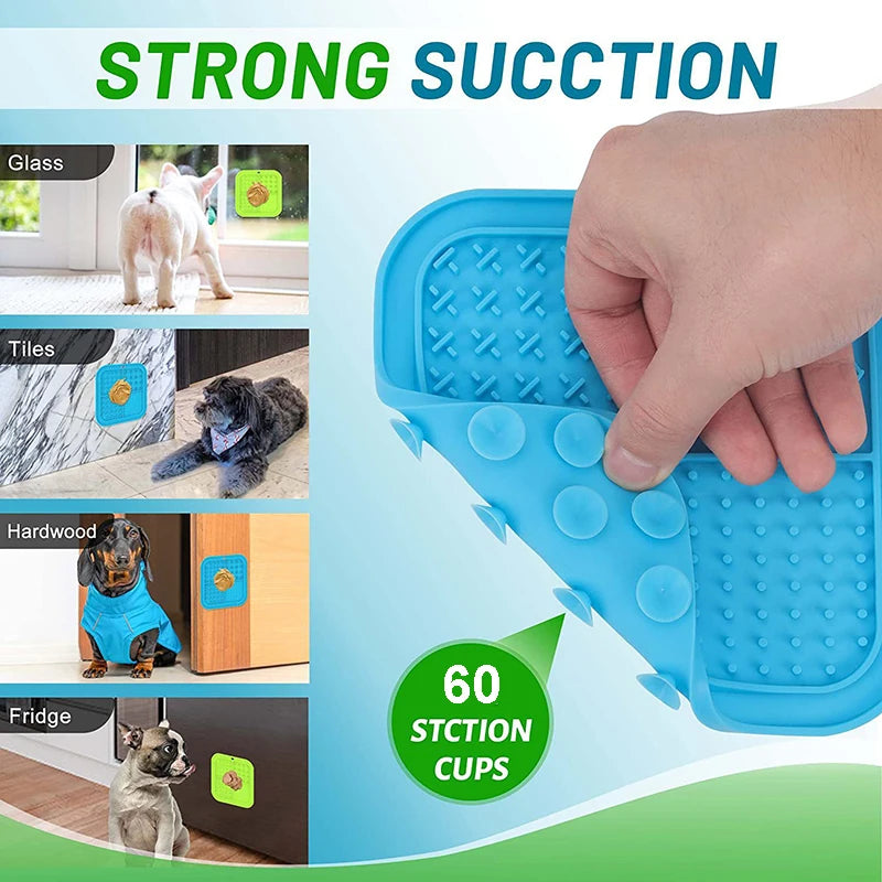 Pet Lick Silicone Mat Dogs Pet Slow Food Plate for Dog Bathing Distraction Silicone Dog Sucker Food Training Dog Feeder Supplies