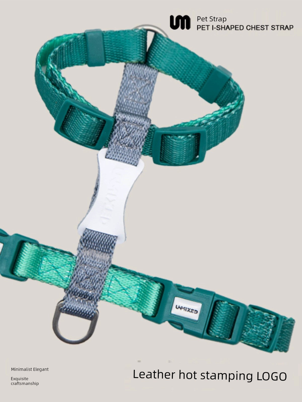 Unmixed Contrast Color I-Shaped Dog Walking Cat Chest Strap