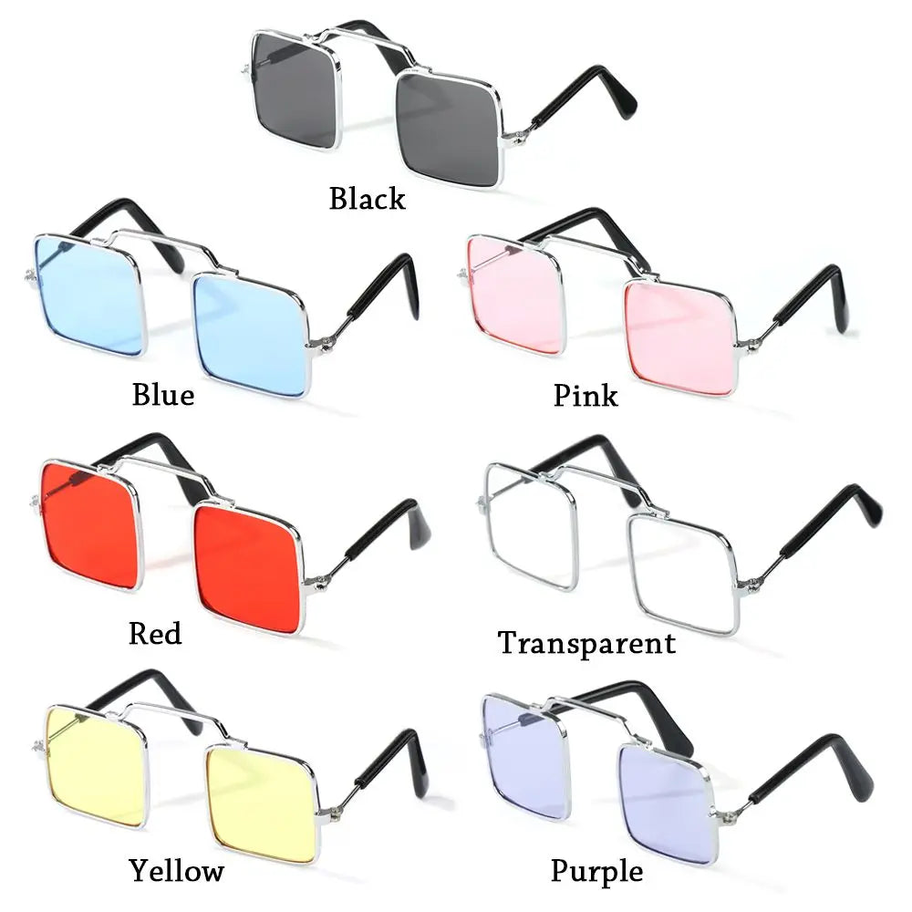 Accesorios para mascotas Multicolor Opcionalmente geniales Accesorios para fotografías Gafas para gatos Gafas para mascotas Gafas cuadradas Gafas de sol para perros