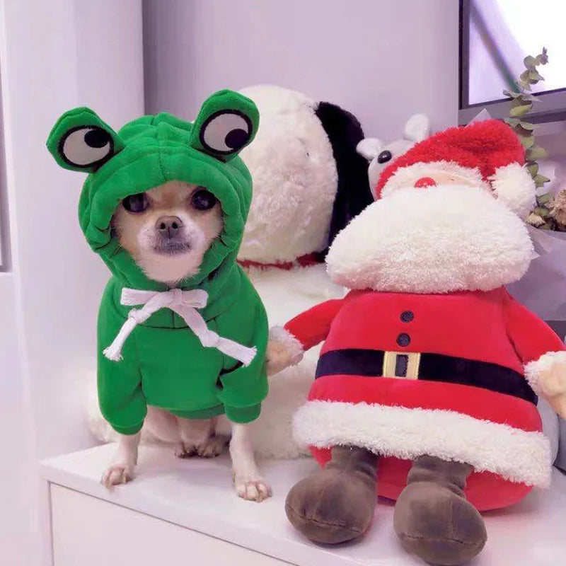 Cute Fruit Dog Clothes Reindeer Small Dogs Hoodies Warm Pet Clothing Puppy Cat Costume Coat Chihuahua Mouse Cheese Jacket Suit