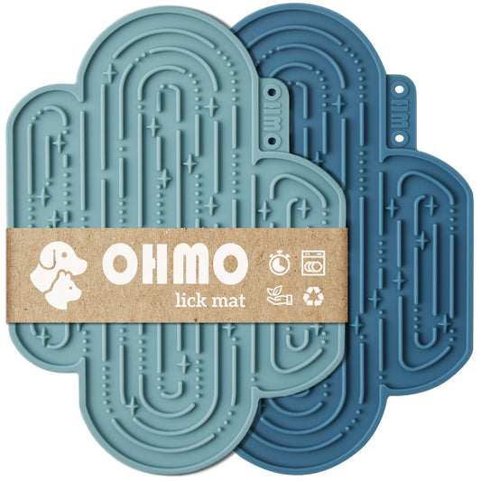 OHMO - 1pc Cactus Lick Mat for Dogs and Cats, Easy to Clean Pet Slow Feeder with Suction Cups, Licking Pad for Anxiety Relief a