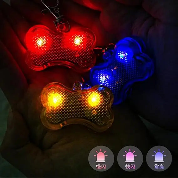 LED Lights Night Safety Dog Collar Glowing Pendant Pet Accessories Glow In The Dark Bright Necklace Flashing Light Pendant