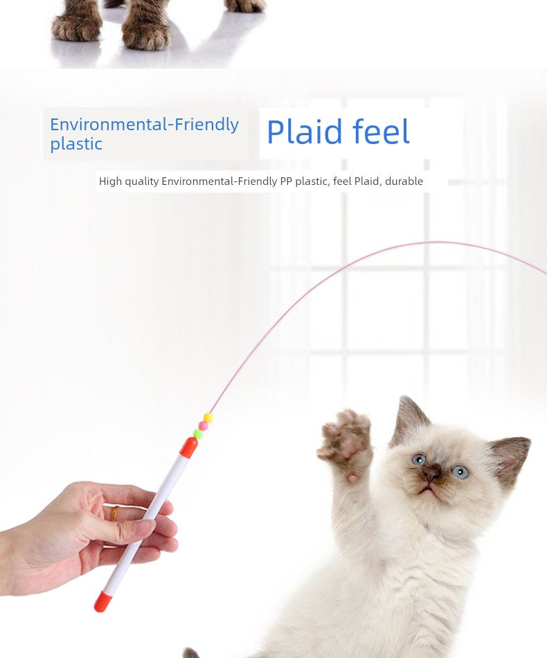 Bite-Resistant with Bell Relieving Stuffy Handy Gadget Steel Wire Cat Teaser