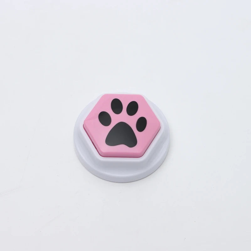 Pet Training Recordable Talking Sound Button Hexagonal Paw Pattern Speak Answering Interactive Voice Dog Toy For Communication