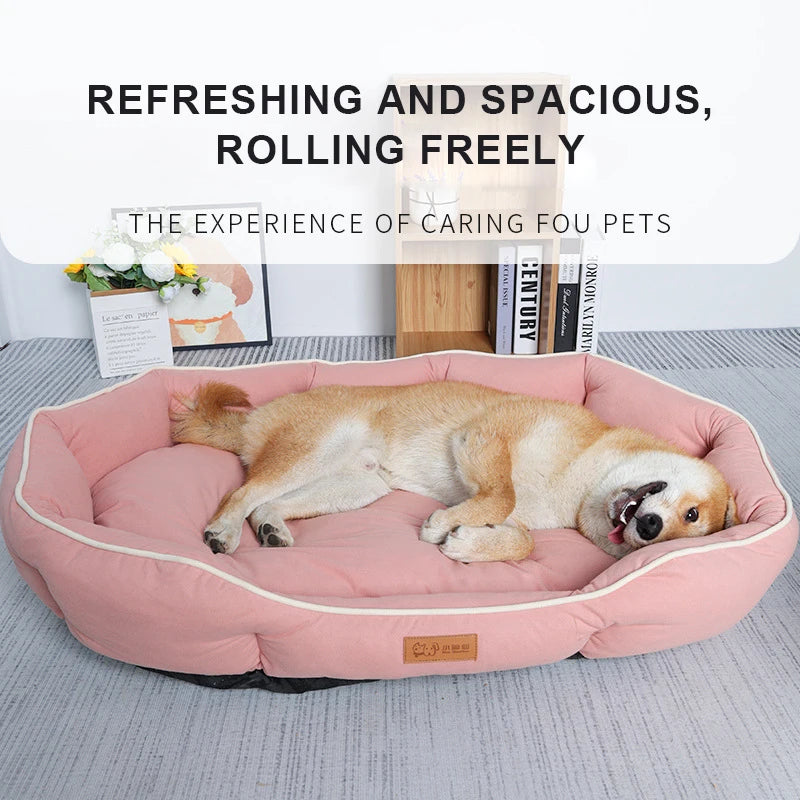 Imitation Suede Velvet Dog Bed Fluffy Soft High Rebound Breathable Dogs Mat Beds Bite-resistant Anti-slip Pet Dog Accessories