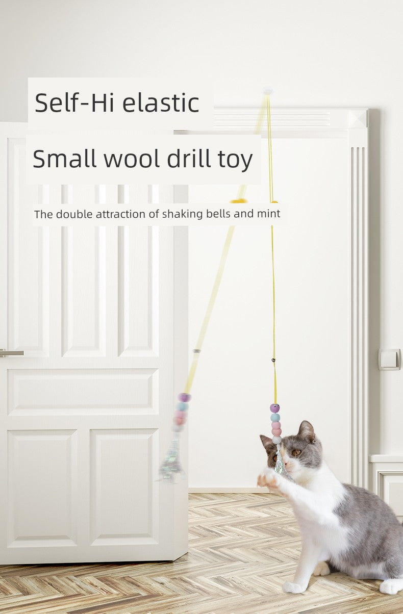 Relief Hanging Elastic Bell Little Mouse Cat Toy