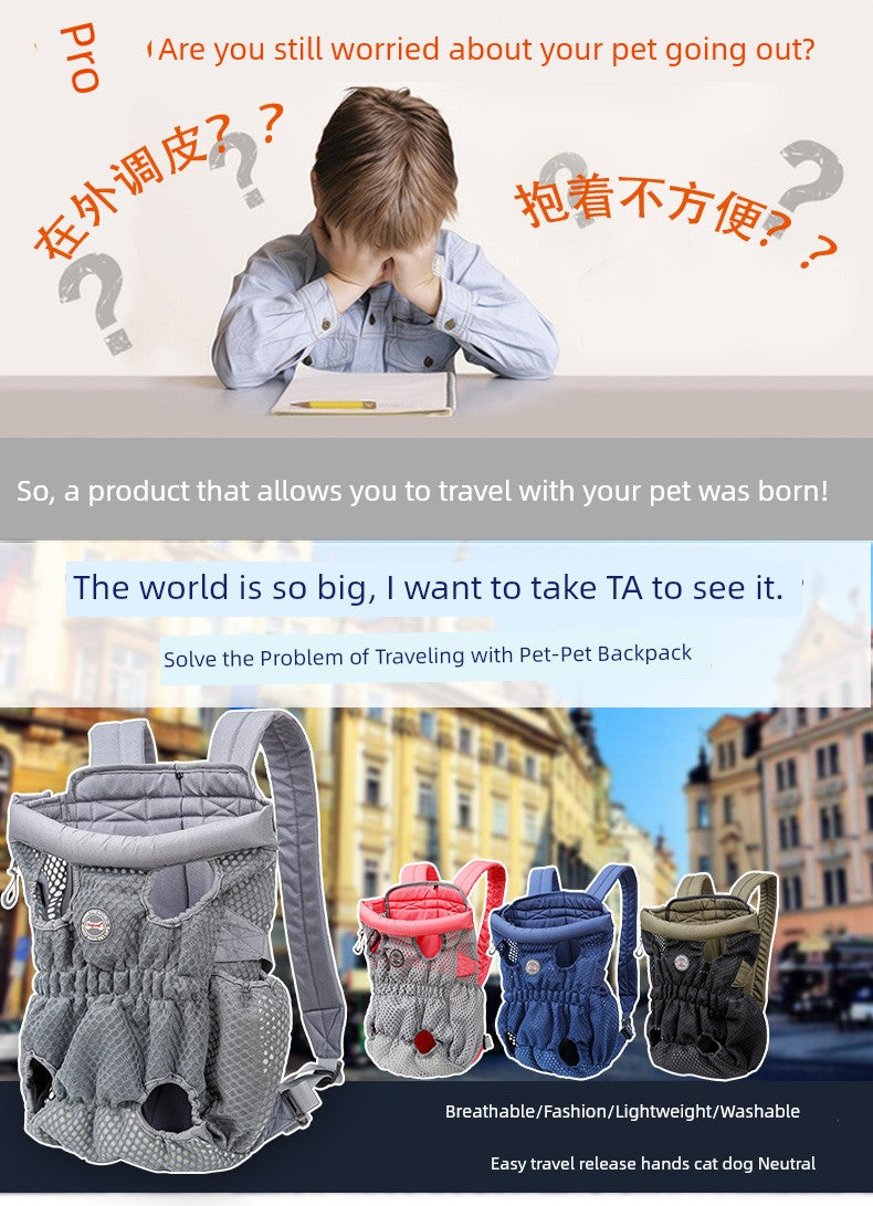 Dog Small and Medium-Sized Dogs Portable Teddy Pet Backpack