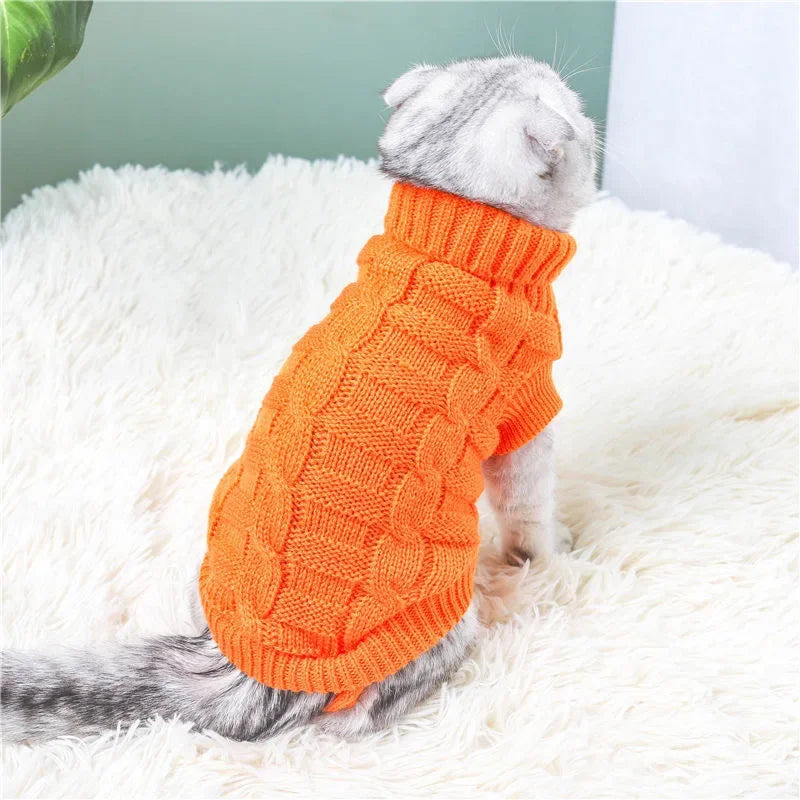 Cat Clothes for Pet Cats Clothing for Pets Sweater Pet Dog Clothes for Cats Dogs Kitty Outfit Pure T Shirt Dog Coat Vest Costume