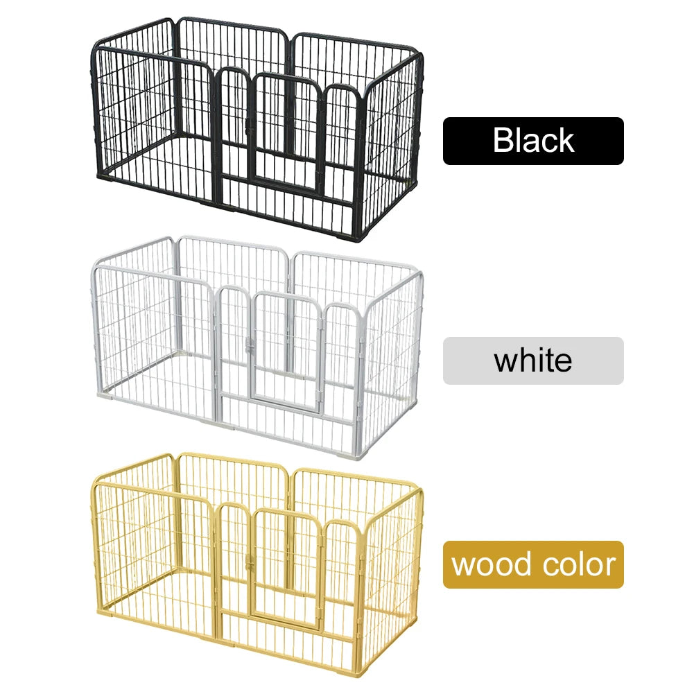 6 Panels Exercise Puppy Kennel Cage Foldable Heavy Duty Dog Cage Heavy Duty Dog Exercise Fence for Dog Cat Rabbit Pet Exercise