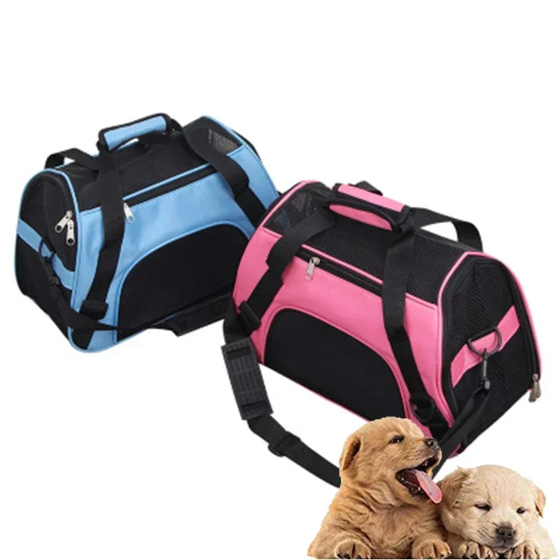 Sac de transport portable pour chien et chat, sac de voyage pour chiot, maille respirante, petit chien, chat, chien, tente d'extérieur, sac à main pour animaux de compagnie