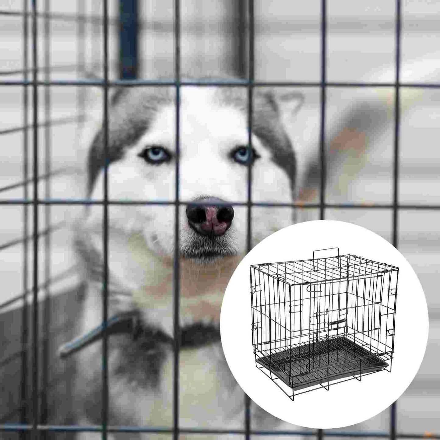 Folding Dog Cage Iron Pet Crate Metal Kennel Small Big Wire Baby Travel Large Portable Fence