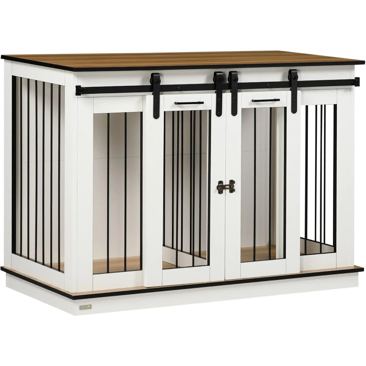 US Dog Crate Furniture with Divider, Dog Crate End Table for Small to Large Dogs, Large Indoor Dog Kennel