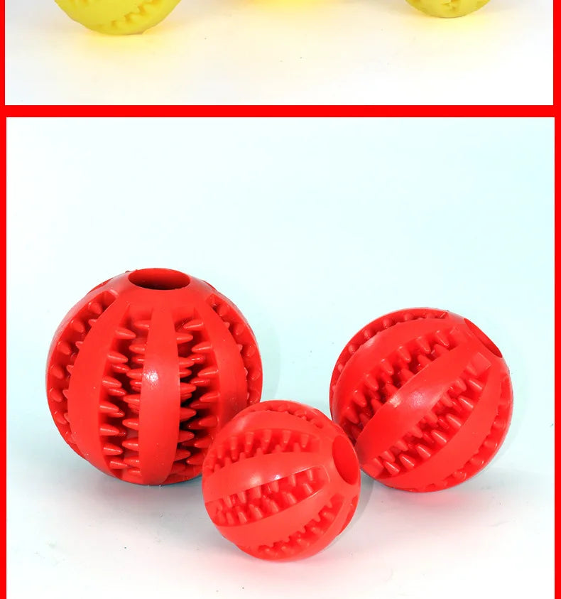 Silicone Pet Dog Toy Ball Interactive Bite-resistant Chew Toy for Small Dogs Tooth Cleaning Elasticity Ball Pet Products 5/6/7cm