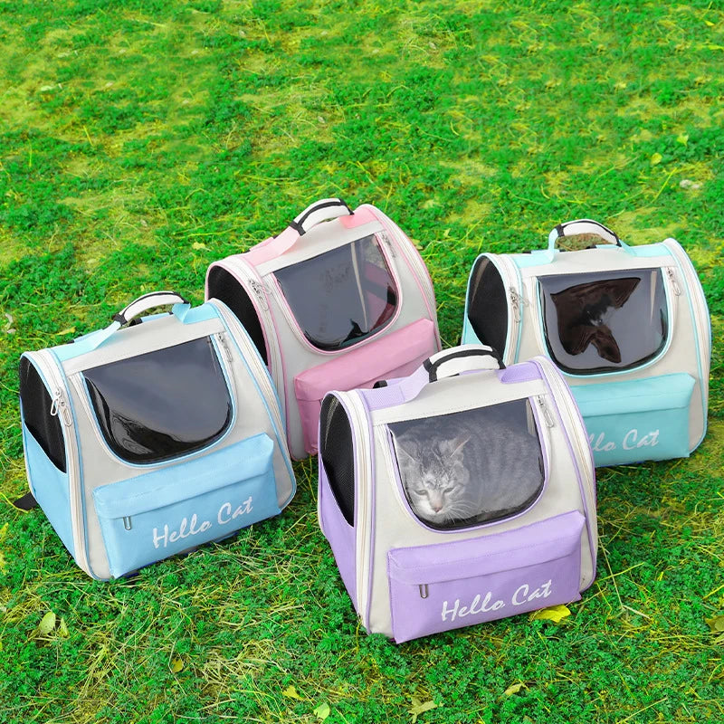 Pet Portable Backpack Pet Shoulder Bag Cat Dog Outing Handheld Portable Foldable