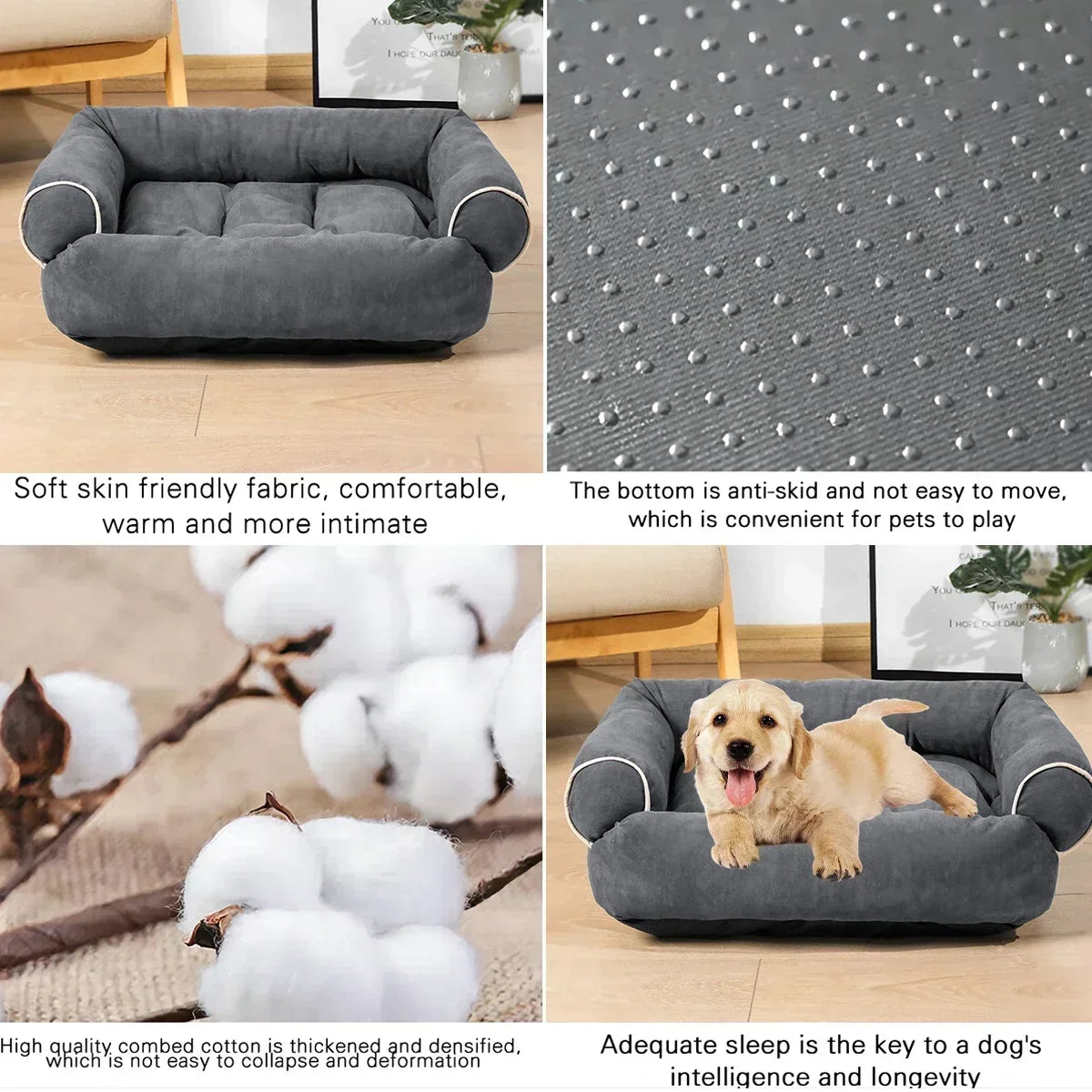 1PC S/M/L/XL Thickened Warm Dog Mat Super Soft Fluffy Pet Sofa Bed for Small and Medium Dogs and Cats Pet Supplies Pet Bed 쓰레기통