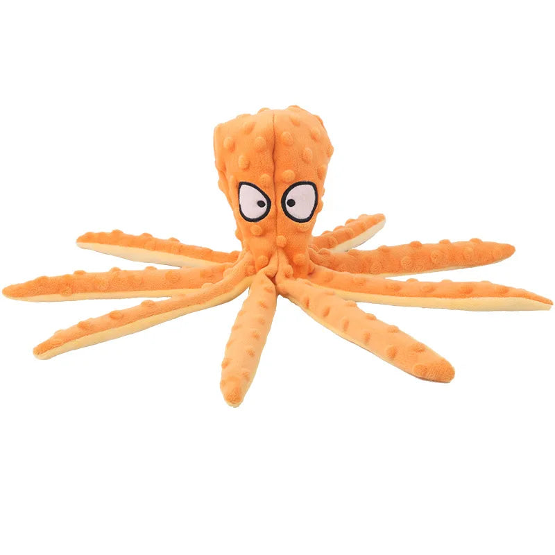 Pet Plush Toy Octopus Dog Interactive Toy Indestructible Bite Resistant Sound Puppy squeaky Octopu Dogs Rattle For Toys Supplies