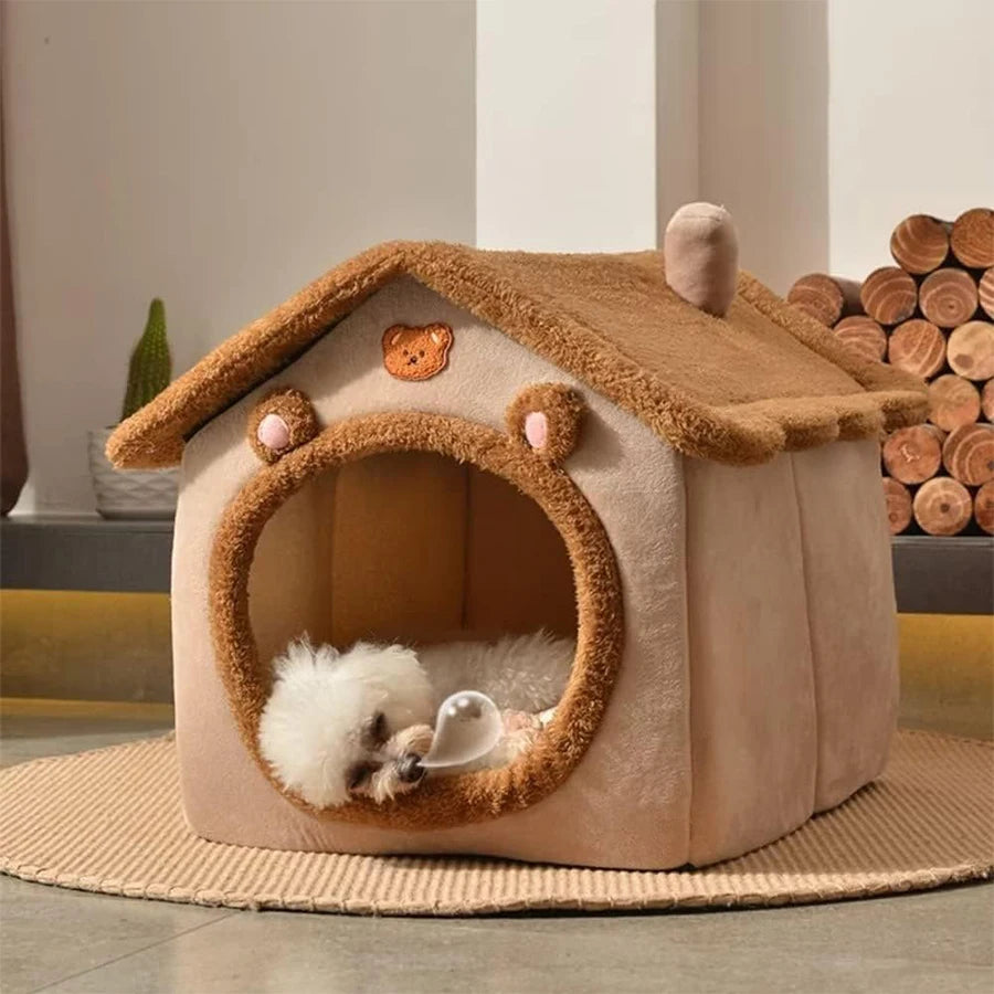 Niche pliable pour animaux de compagnie, niche amovible et lavable pour chat, niche pour chiot, niche pour animaux de compagnie, niche pour très petits chiens et chats de petite et moyenne taille