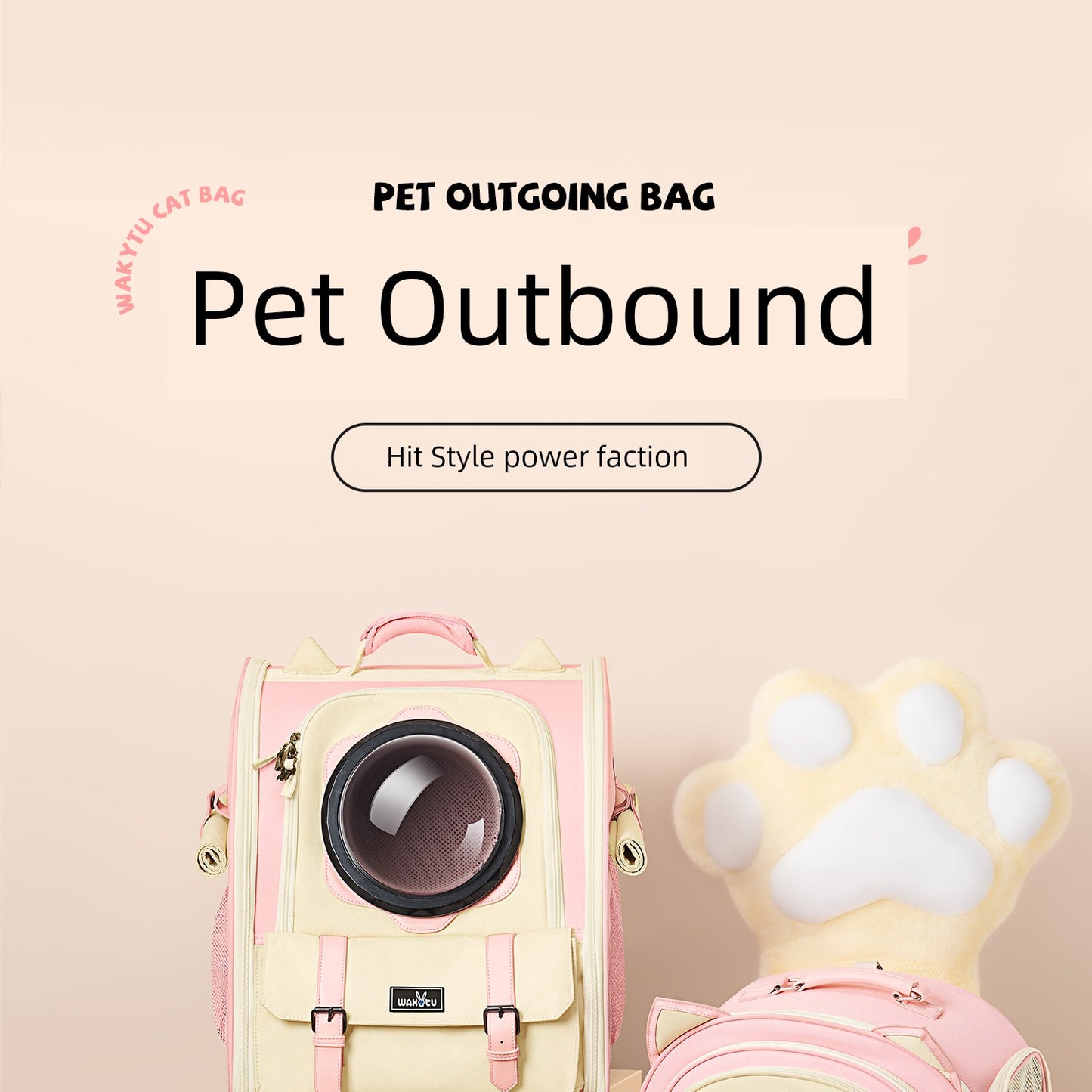 Cat Bag Portable Fall and Winter Heattech Travel Pet Backpack Space Capsule Breathable Cat Cage