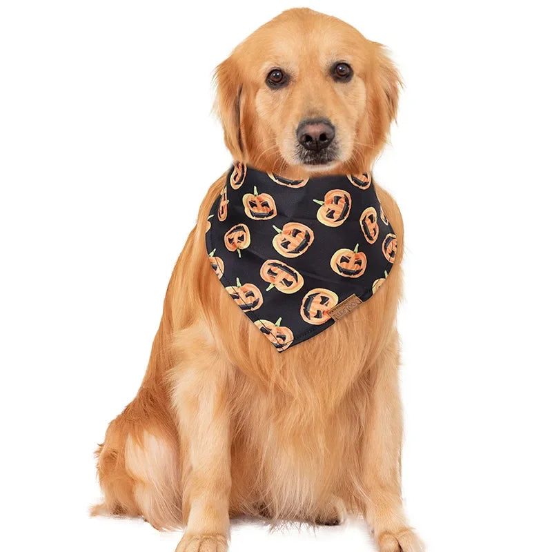 Dog Pet Triangle Towel Halloween Party Dog Bandana Adjustable Pet Scarf Bib For Dogs Pet Dog Grooming Accessories