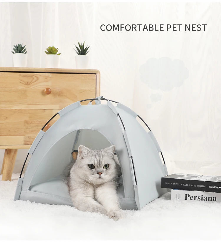 Cat Tent Dog Bed Pet Teepee with Cushion for Dog Kennel Indoor Cat Nest Cat Bed for Kitten Puppy Cave Dog House Pet Sofa