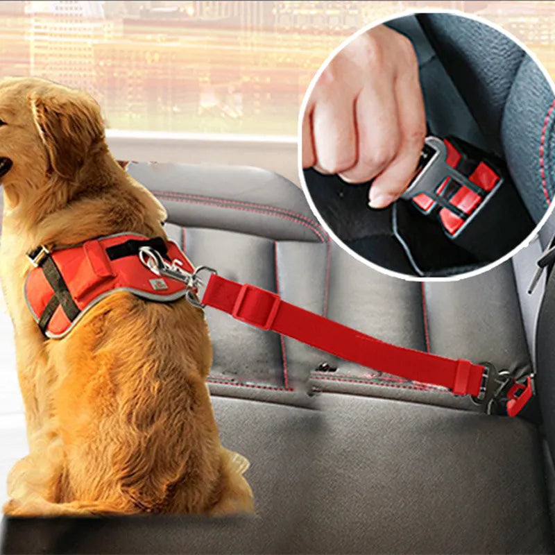 Cat Car Seat Belt Dog Accessories Adjustable Harness Lead Leash Small Medium Travel Clip Puppy Collar Leash Pet Items Dog Harnes