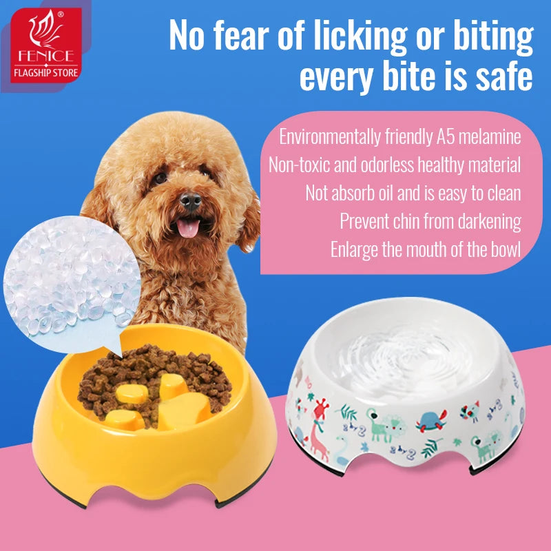 Slow eating bowls Anti-overturn Anti-choking Anti-slip Special bowl for dogs Bichon Frize, Corgi,Teddy,French Bulldog