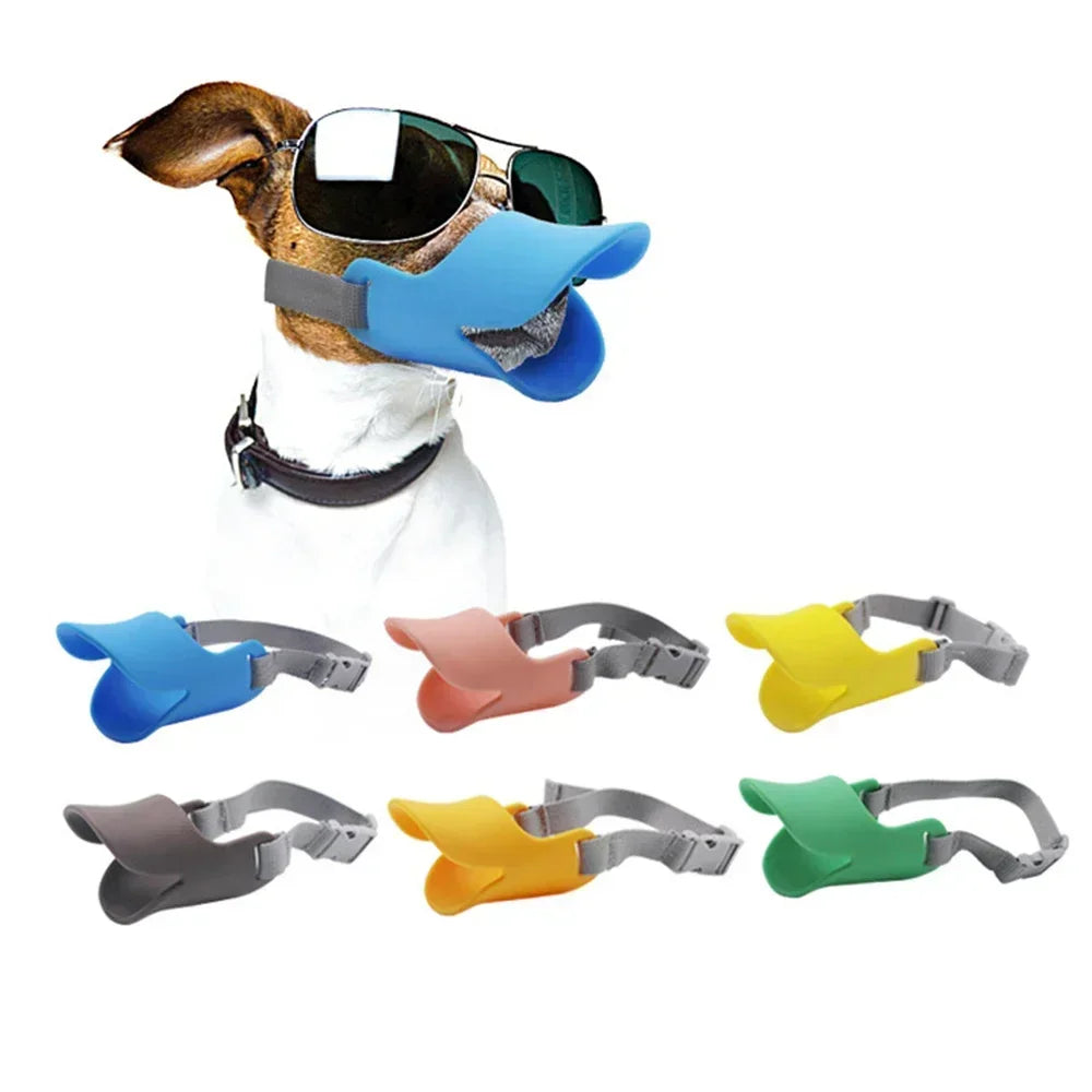 Pet Dog Muzzle Silicone Duck Shape Mask for Pet Dogs Anti Bite Stop Barking Small Large Dog Mouth Muzzles Pet Dog Accessories