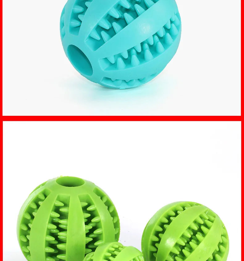 Silicone Pet Dog Toy Ball Interactive Bite-resistant Chew Toy for Small Dogs Tooth Cleaning Elasticity Ball Pet Products 5/6/7cm