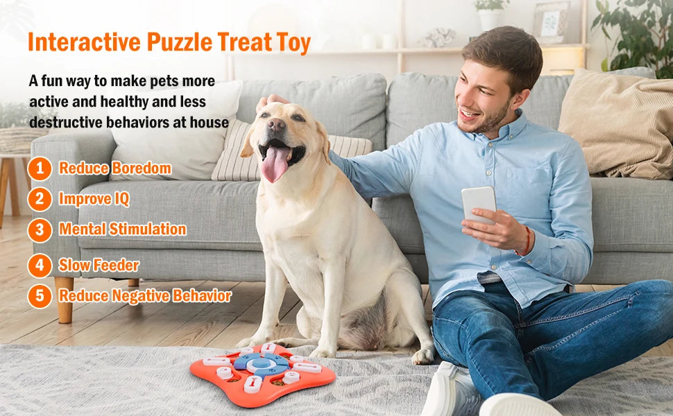 Dog Puzzle Toys for IQ Training & Mental Enrichment, Interactive Dog Toys for Large Medium Small Dogs，Dog Treat Puzzle Dispensin