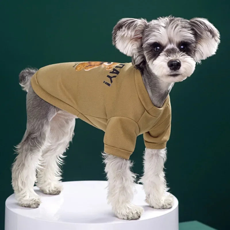 Dogs Winter Cute Clothes Puppy Warm Pullover Sweatshirt Bear Pattern Pet Jacket for Small Medium Dog Cat Coats Chihuahua Costume