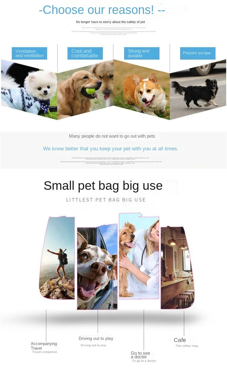 Portable Dog Cat Carrier Bag Pet Travel Bags