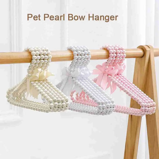 Plastic Dog Clothes Girl Heart Pearl Hanger Shelf Cat Clothes Pet Supplies Hanger Dog Accessories for Small Dogs Pet Supplies