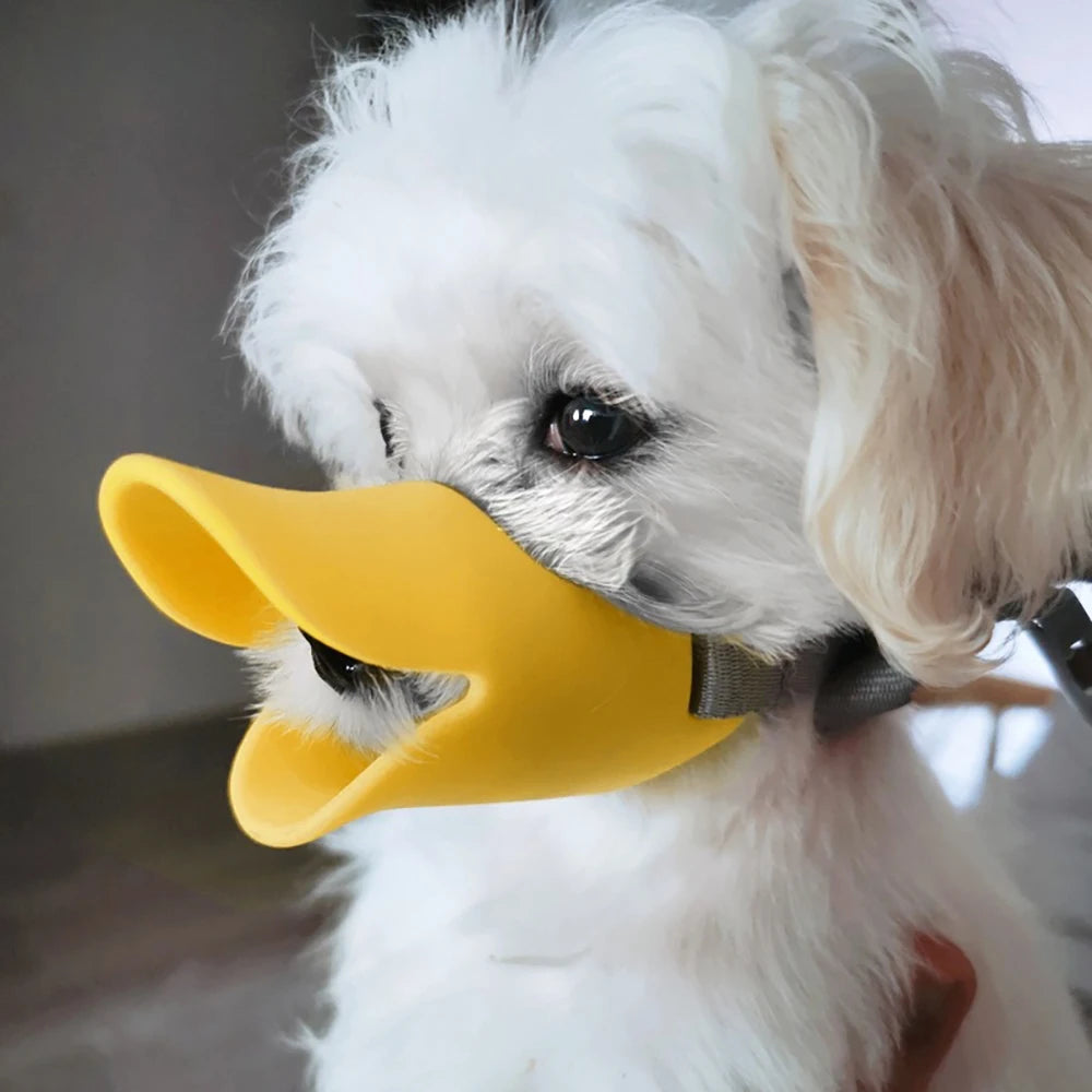 Pet Dog Muzzle Silicone Duck Shape Mask for Pet Dogs Anti Bite Stop Barking Small Large Dog Mouth Muzzles Pet Dog Accessories