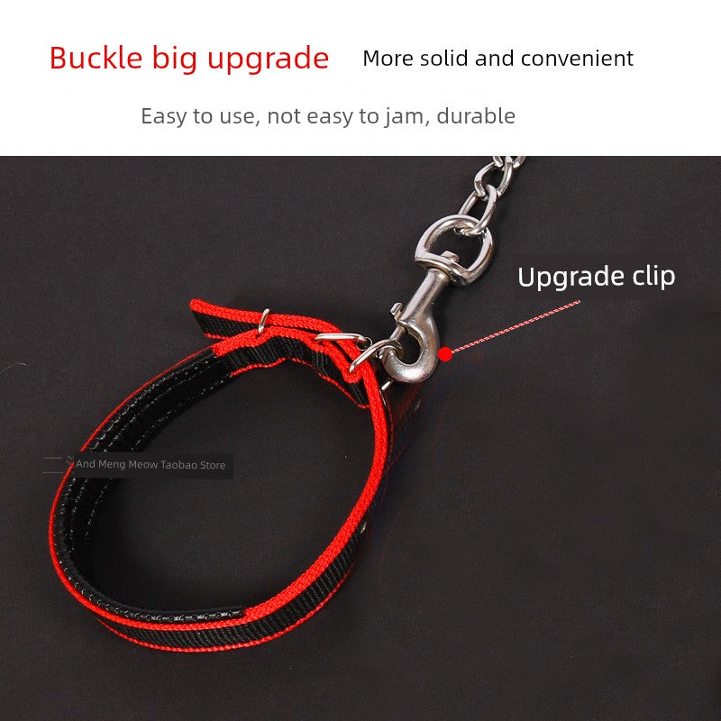 Anti-Bite Teddy Dog Leash Large Collar Iron Chain