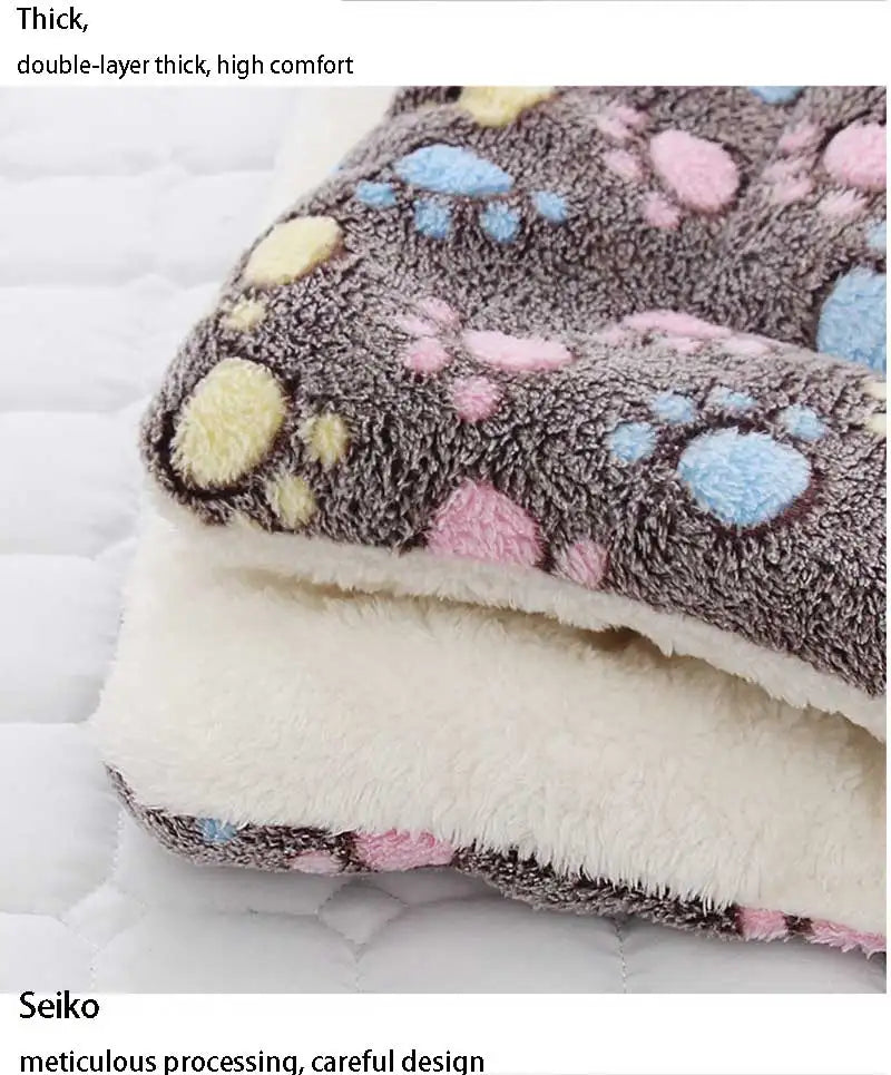 Soft Flannel Thickening Pet Soft Fleece Pad Pet Blanket Mattress Puppy Cat Sofa Mat Home Carpet Warm Sleep Set Dog Bed