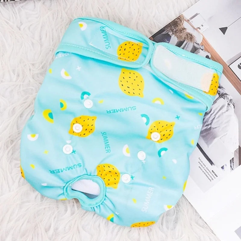 Washable Female Dog Diapers Reusable Dog Panties Menstruation Pet Physiological Safety Pants Adjustable Cat Diapers Pet Supplies