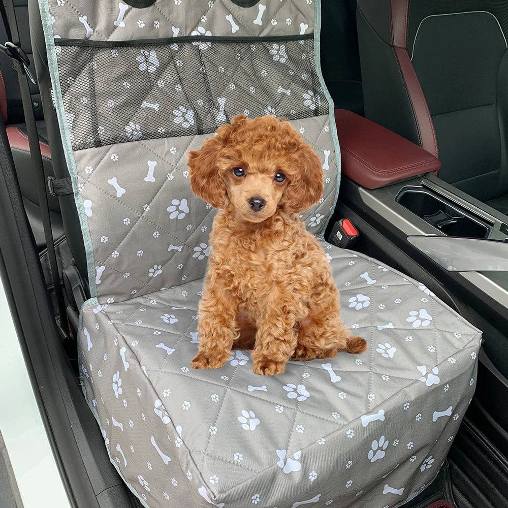 Dog Car Seat Cover for Front Seat,Durable Scratch Proof Dog Seat Covers with Mesh Pockets for Car,Truck and SUV